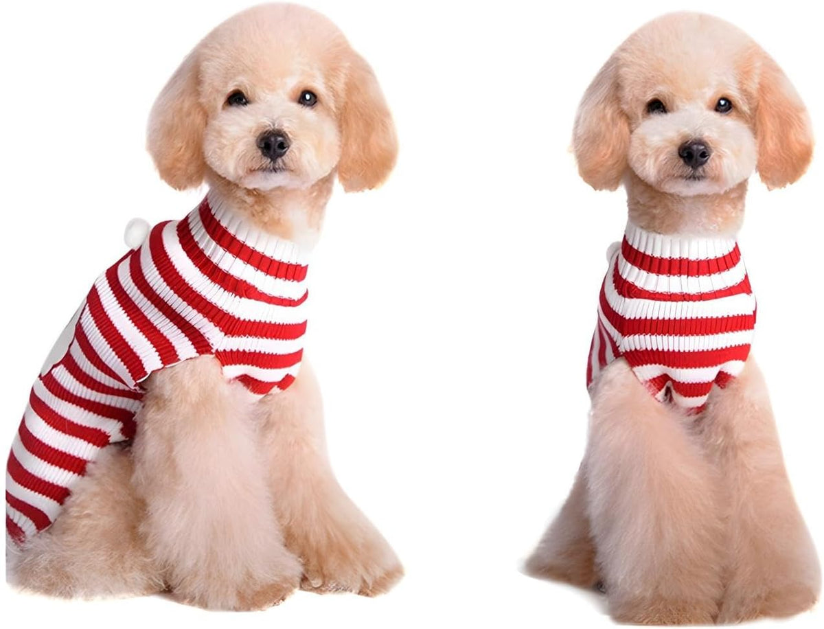 Santa Claus Pet Sweater Dog Sweaters Cold Weather Outfit for Small to Medium Sized Dogs and Cats for Christmas Day (Santa Claus, X-Large)