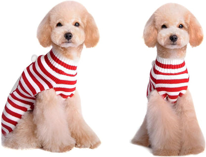 Santa Claus Pet Sweater Dog Sweaters Cold Weather Outfit for Small to Medium Sized Dogs and Cats for Christmas Day (Santa Claus, X-Large)