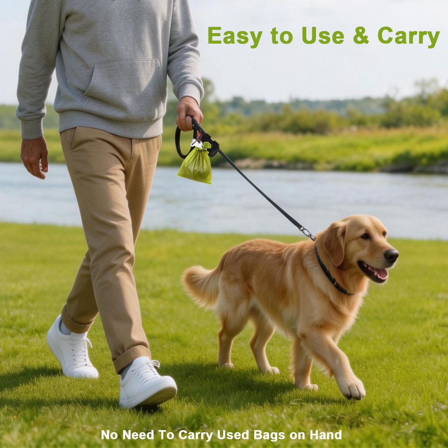 Dog Poop Bag Holder Leash Dogs Waste Bag Dispenser Metal Carrier Red Clip 2