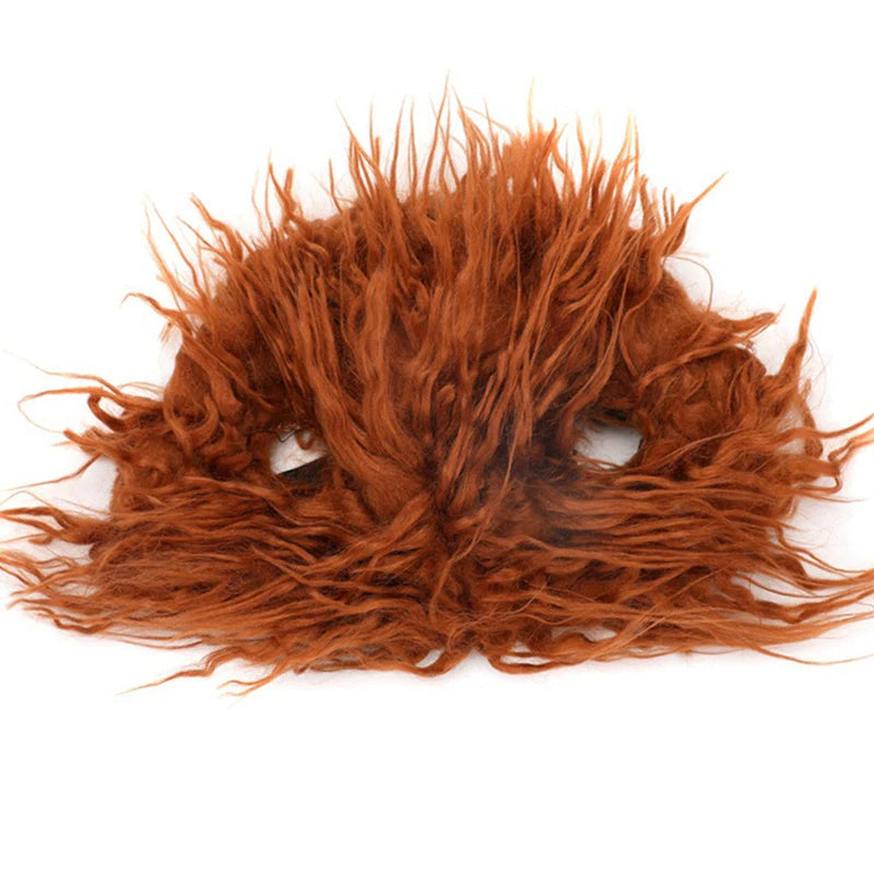 All Dogs Love funny doll character pet costume wig in shaggy brown faux fur for Halloween