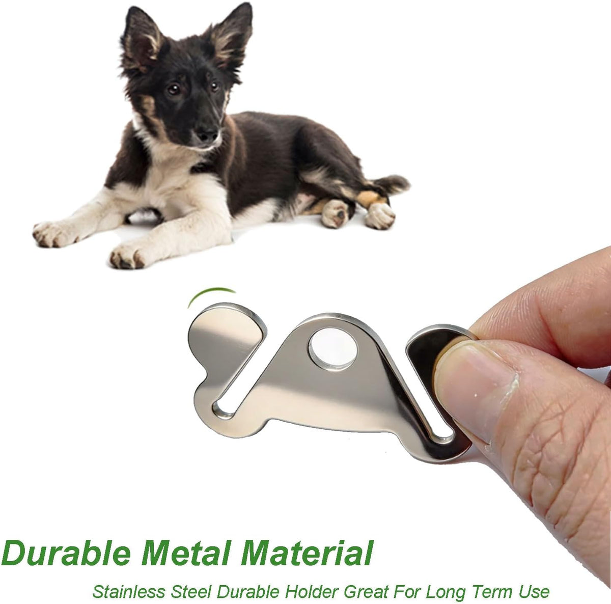 Dog Poop Bag Holder Leash Dogs Waste Bag Dispenser Metal Carrier Red Clip 2
